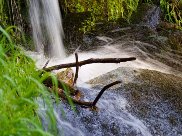 Blumenthaler Wasserfall im Erzgebirge