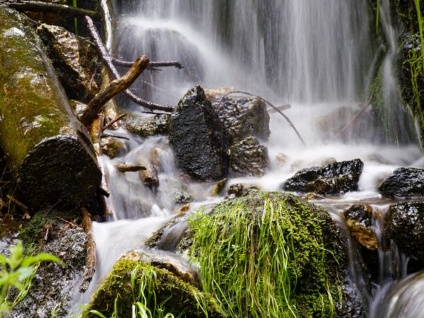 Blumenthaler Wasserfall im Erzgebirge