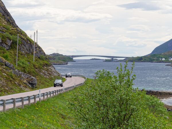 Auf dem Weg über die A10 bis nach Å i Lofoten