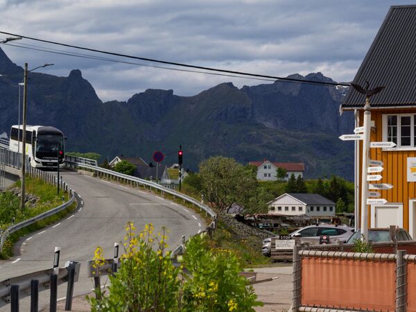 Auf dem Weg über die A10 bis nach Å i Lofoten
