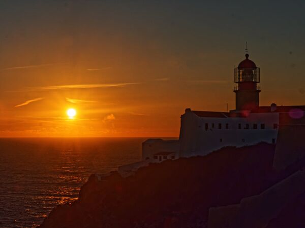 Abend am Farol do Cabo de Sao Vicente.