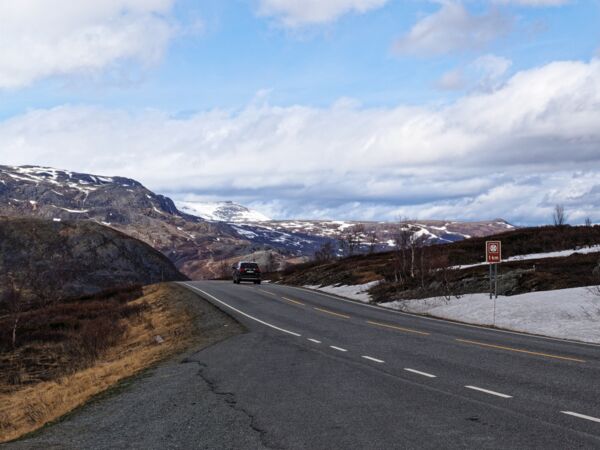 Fahrt durch die Jotunheimen Bergwelt