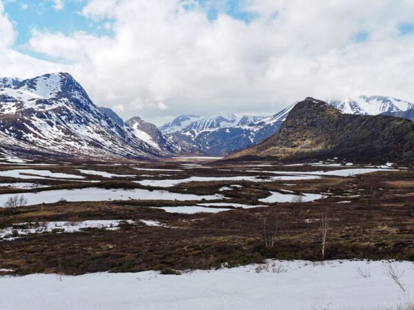 Fahrt durch die Jotunheimen Bergwelt