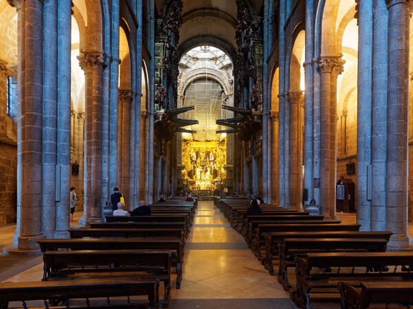 Die Kathedrale von Santiago de Compostela.