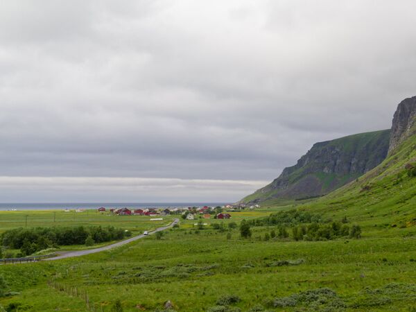 Blick auf Unstad